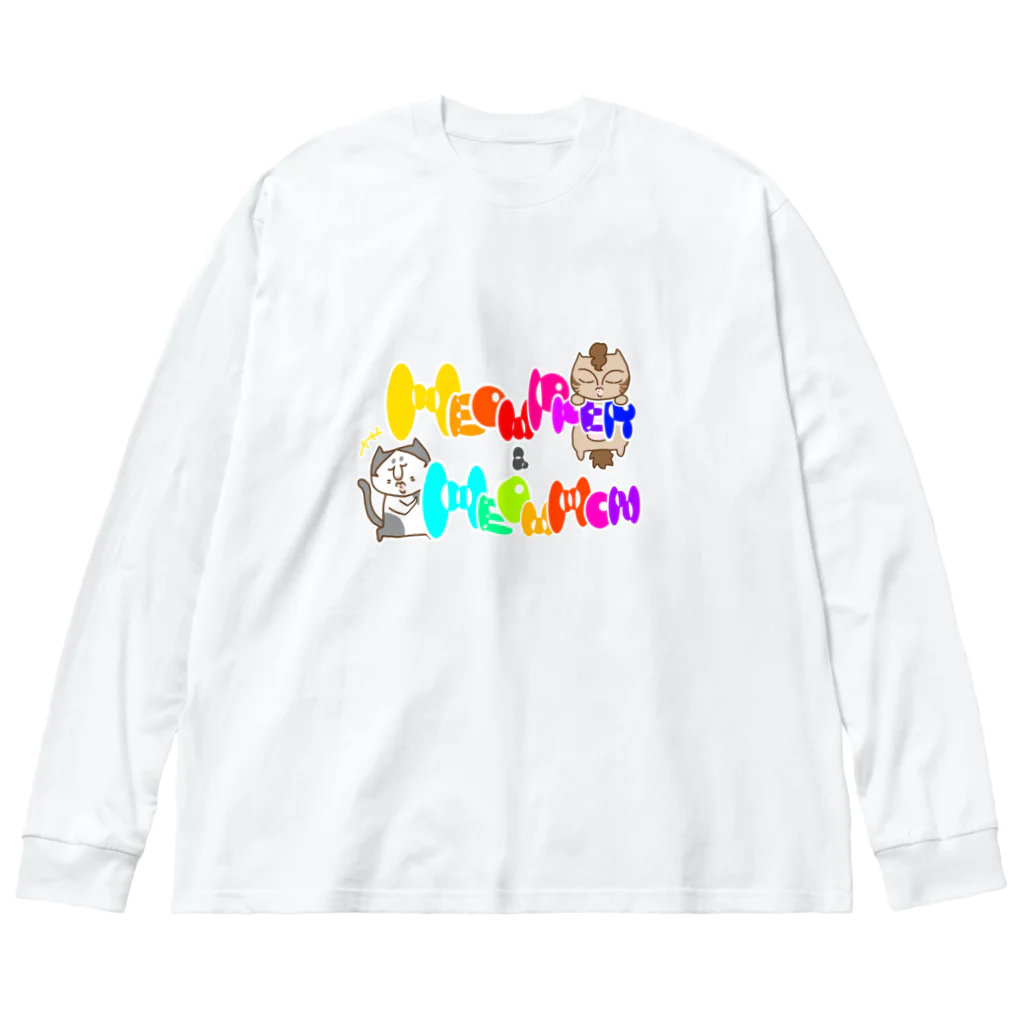 tiMo'sのお悟り猫姉妹【ロゴ】 Big Long Sleeve T-Shirt