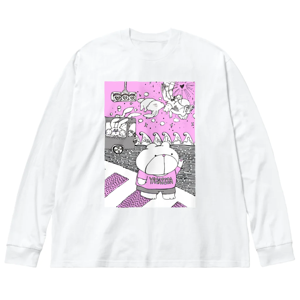 【Yuwiiの店】ゆぅぅぃーのうさ恋★くまさんにズキューーーーーン！ ビッグシルエットロングスリーブTシャツ