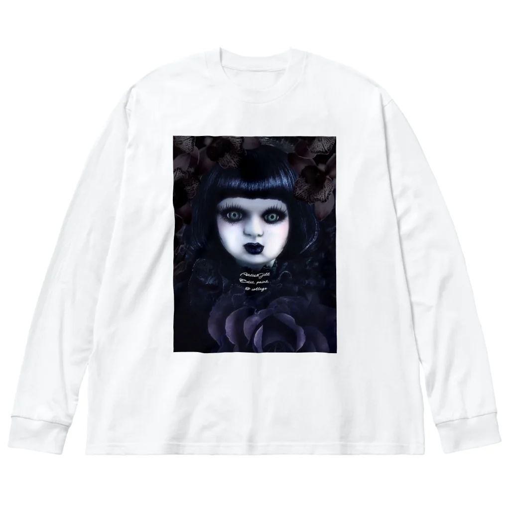 【ホラー専門店】ジルショップのDark Doll (縦長) ビッグシルエットロングスリーブTシャツ