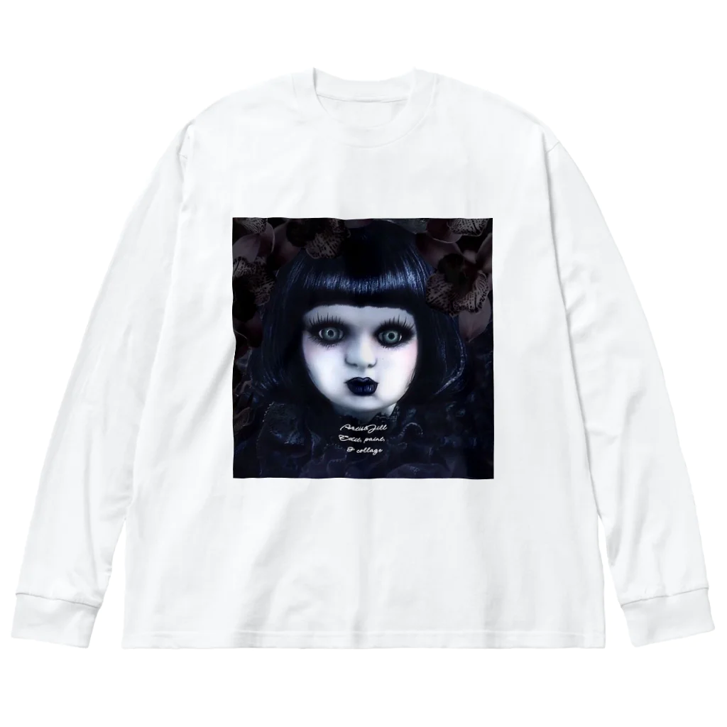 【ホラー専門店】ジルショップのDark Doll (正方形) ビッグシルエットロングスリーブTシャツ