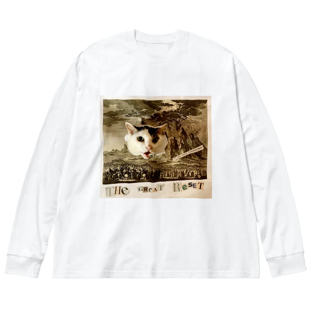 Fresh Bald RecordsのThe Great Reset ビッグシルエットロングスリーブTシャツ