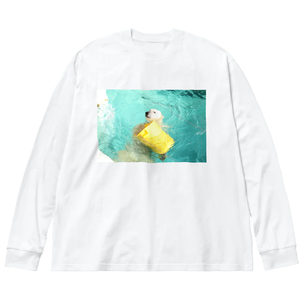 かかのバケツと戯れるシロクマ Big Long Sleeve T-Shirt