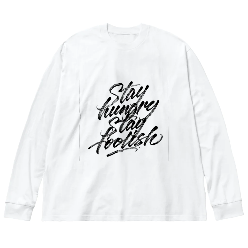 Hideya MOTOのSTAY HUNGRY, STAY FOOLISH ビッグシルエットロングスリーブTシャツ