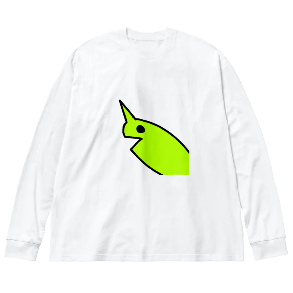 ニコニコウツボのお店のツノが生えたカメさん Big Long Sleeve T-Shirt