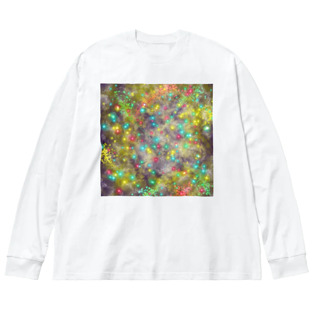 LeafCreateのGalaxyNightNo.14 ビッグシルエットロングスリーブTシャツ
