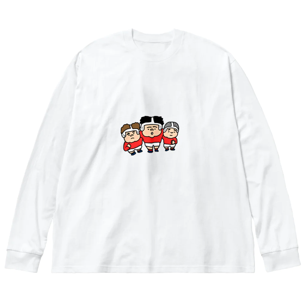 nekokokuのスクラム ラガーくん ラグビー Big Long Sleeve T-Shirt