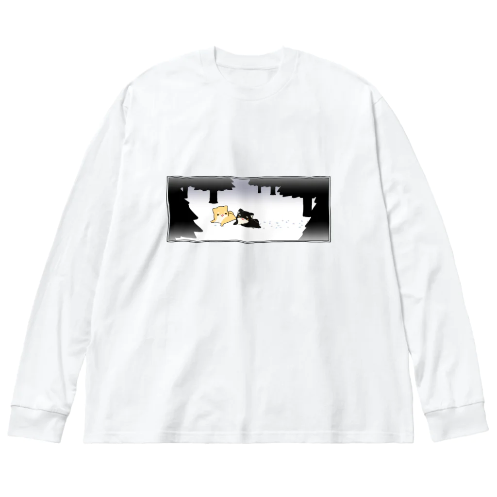 ももくらげ＊miroirLimiteの雪の中追いかけっこ Big Long Sleeve T-Shirt