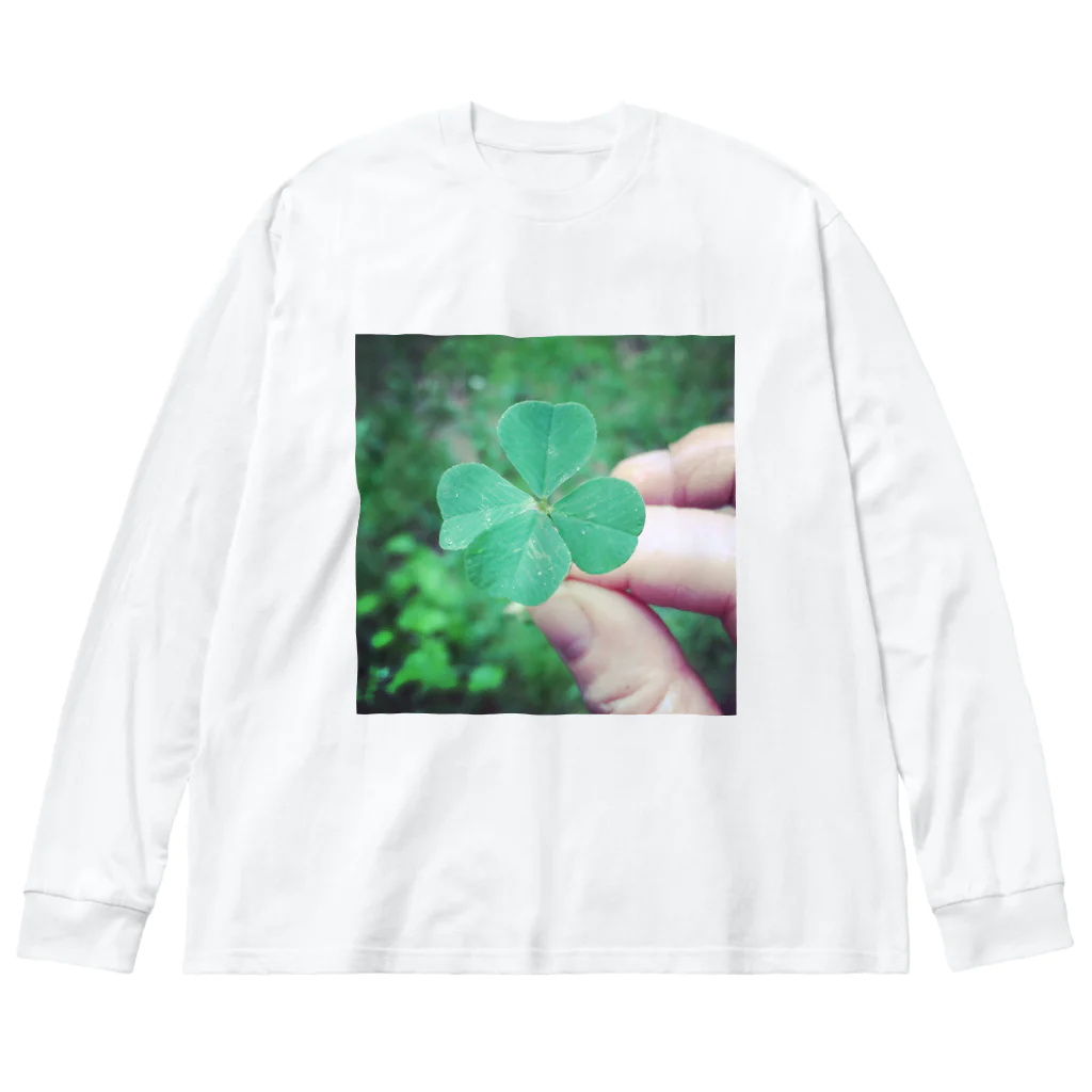 Happy thingsの四つ葉クローバー Big Long Sleeve T-Shirt