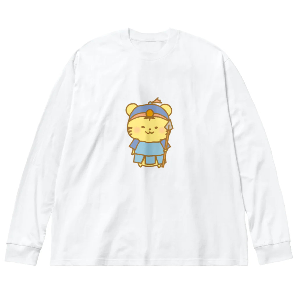 もちぱっちの毘沙門天トラさん Big Long Sleeve T-Shirt