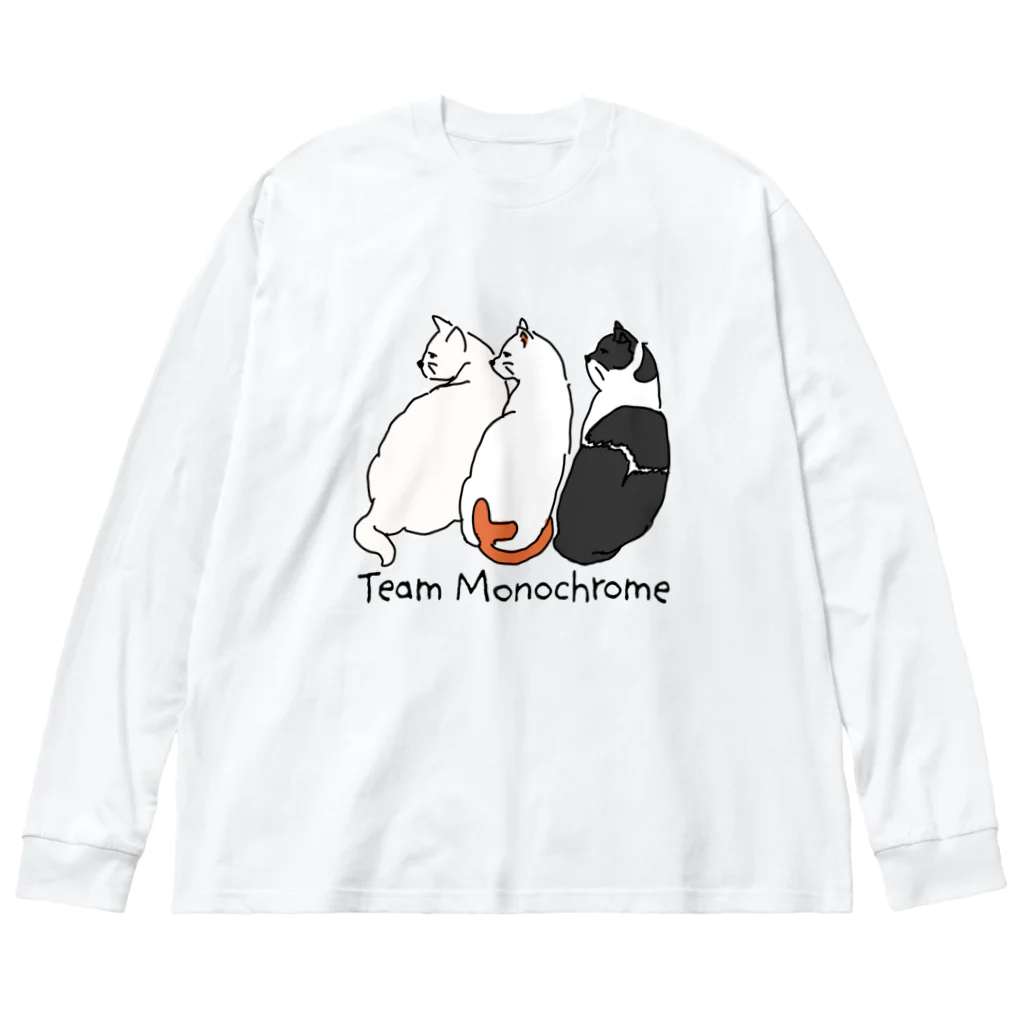 psprout design labのチームモノクロ Big Long Sleeve T-Shirt
