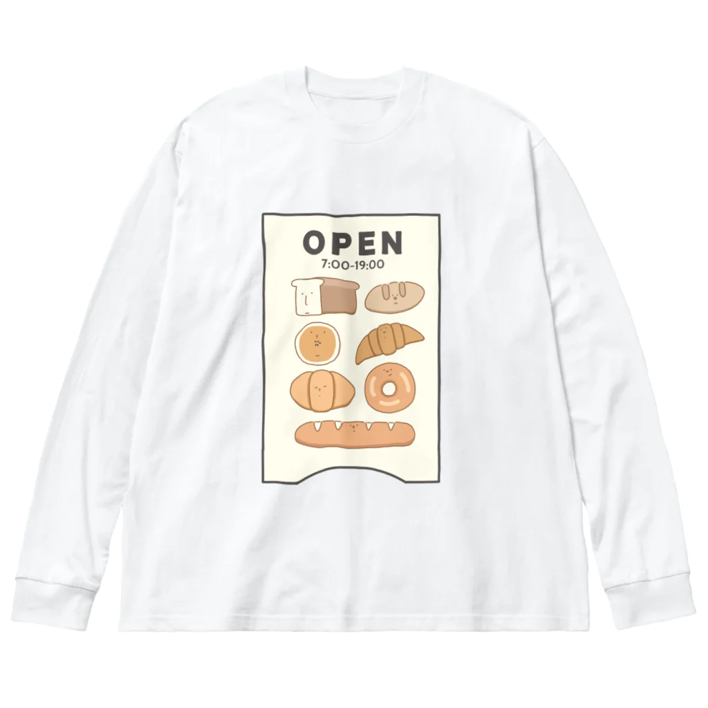 とことこ(パンの人)のまがおベーカリー ビッグシルエットロングスリーブTシャツ