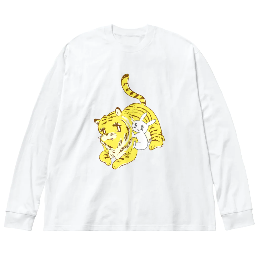 うさぎちゃんアイランドのトラちゃんとうさぎちゃん Big Long Sleeve T-Shirt