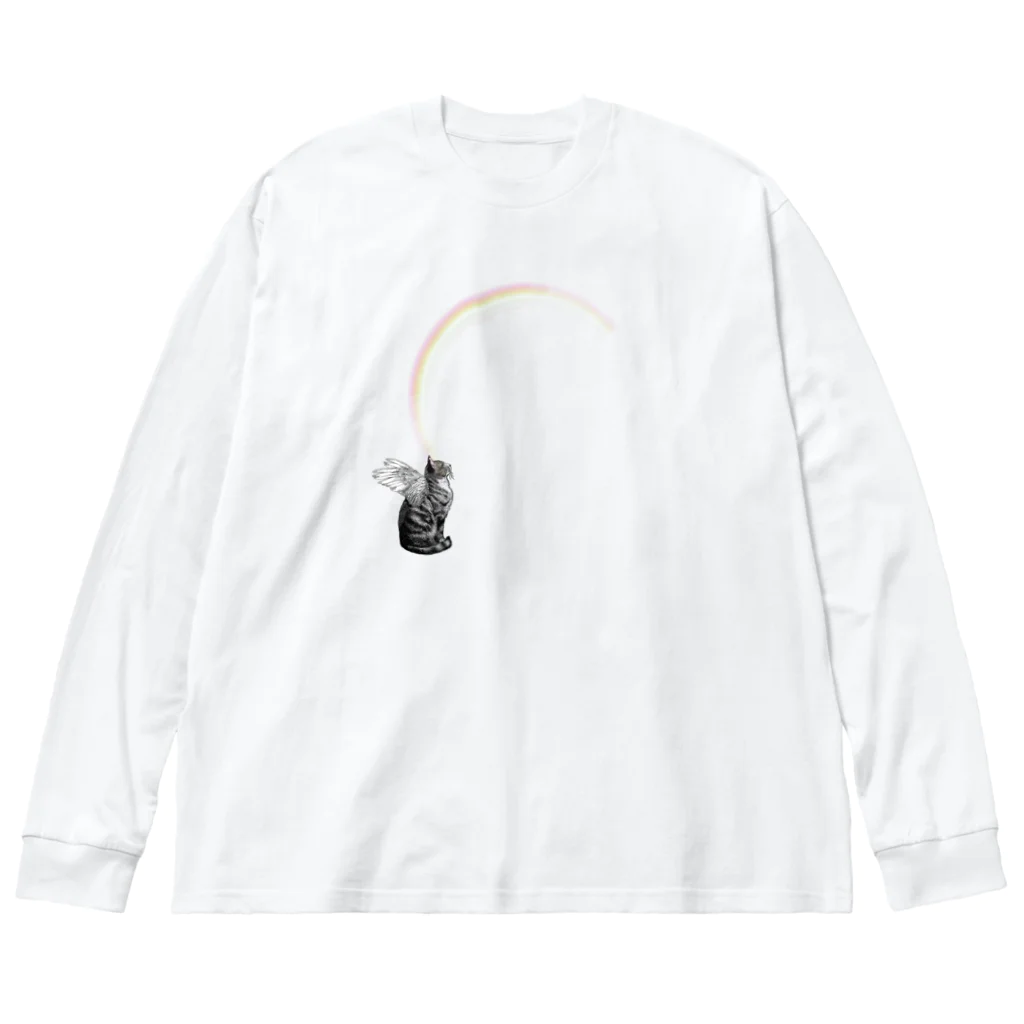 海賊猫 cocoの愛猫♱虹の橋♱ねこてんし② ペットロス Big Long Sleeve T-Shirt