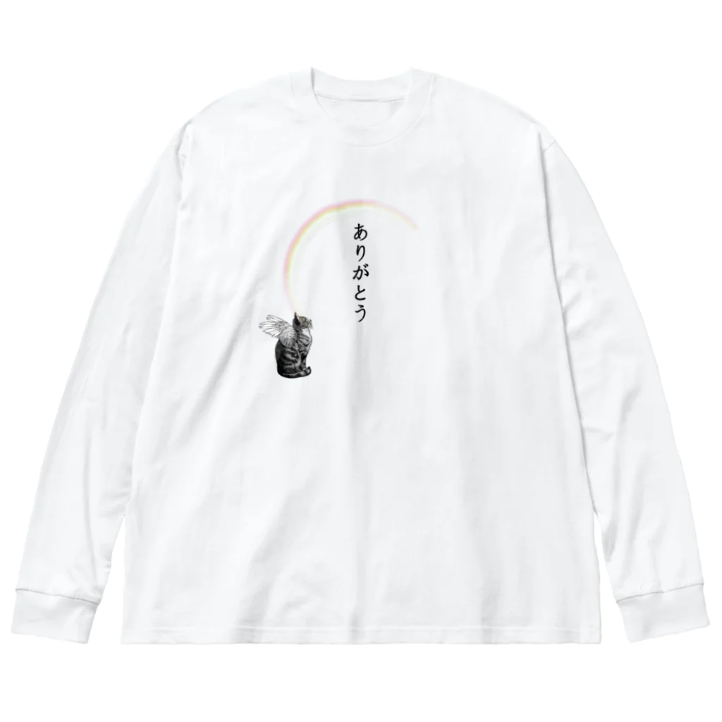 海賊猫 cocoの愛猫♱虹の橋♱ねこてんし① ペットロス Big Long Sleeve T-Shirt