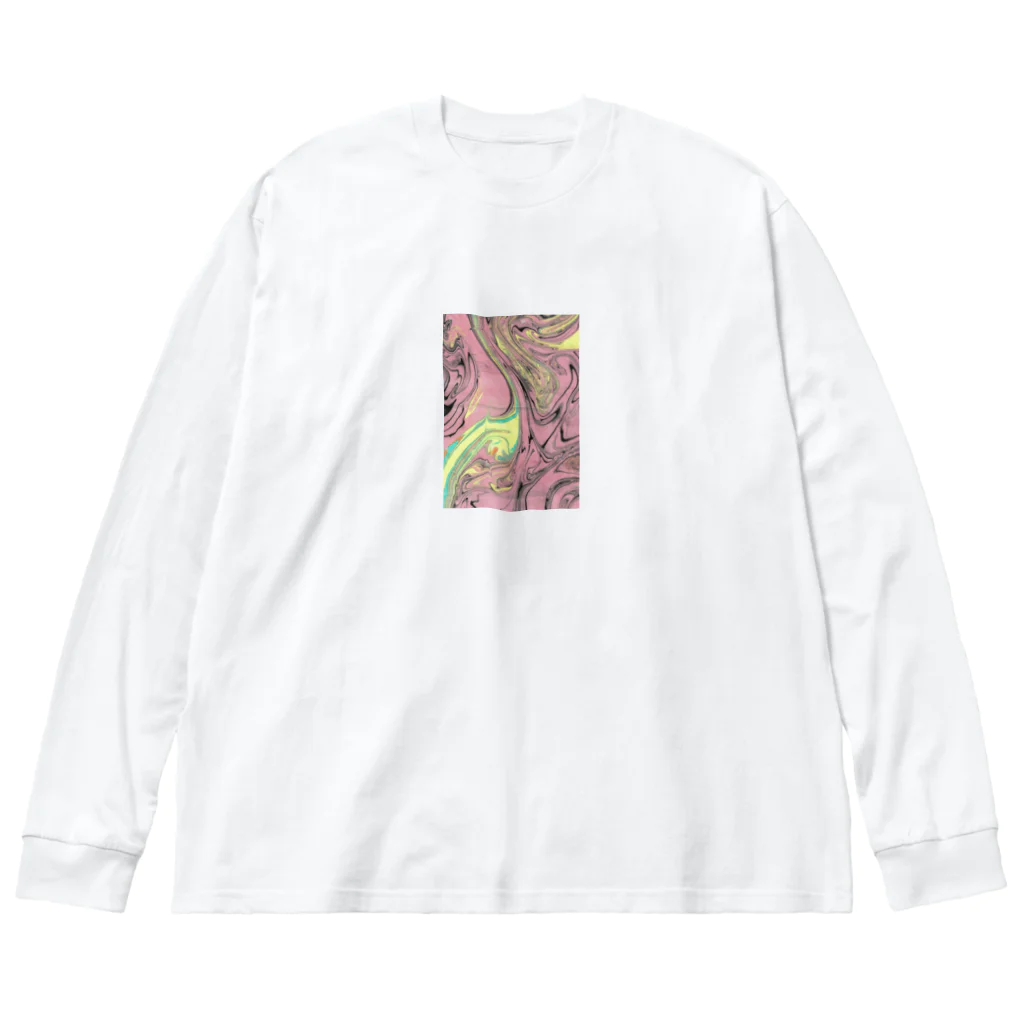 ばなちゃんのマーブリング Big Long Sleeve T-Shirt