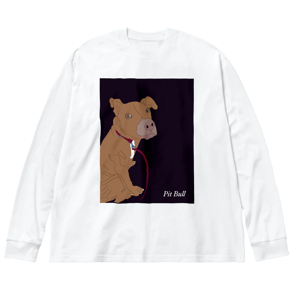 lucyのAmerican Pit Bull Terrier ビッグシルエットロングスリーブTシャツ