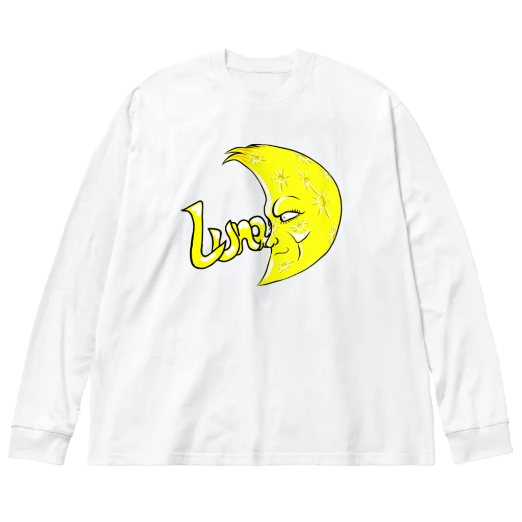 Hi-Bo©️の月 ビッグシルエットロングスリーブTシャツ