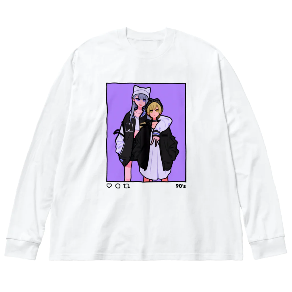 美好よしみの90's Girls Big Long Sleeve T-Shirt