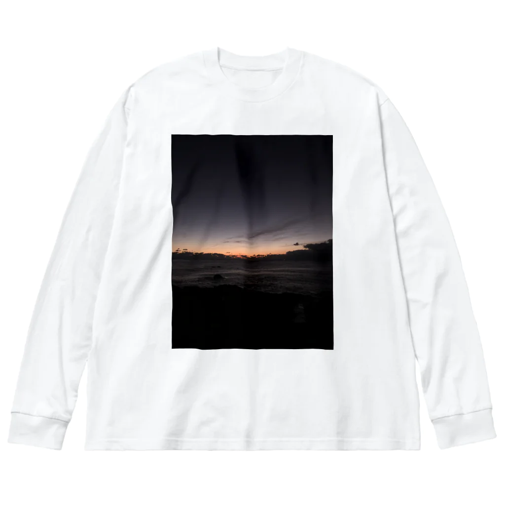 Fデザインの日の出前の景色 Big Long Sleeve T-Shirt