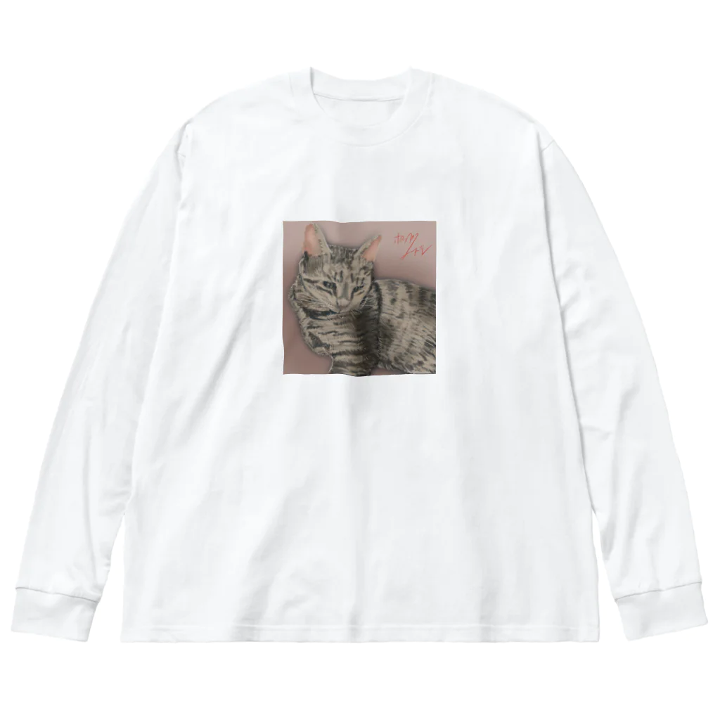 ポップヌードルのあずき猫 Big Long Sleeve T-Shirt