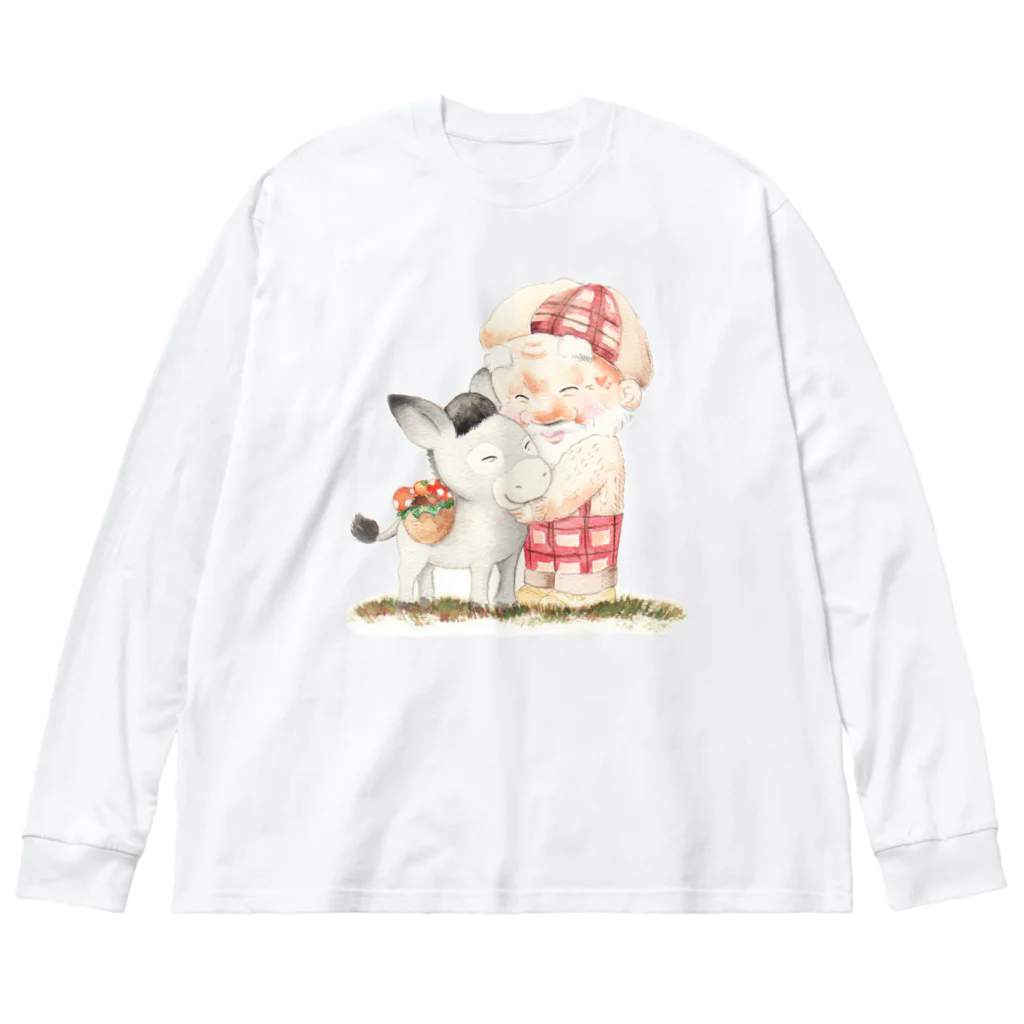 HUGNICOのロバくんと ビッグシルエットロングスリーブTシャツ