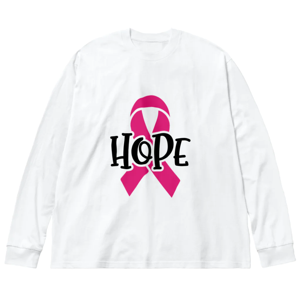 Fred HorstmanのBreast Cancer HOPE  乳がんの希望 Big Long Sleeve T-Shirt