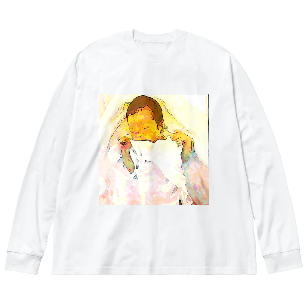 luckyshopの赤ちゃんは可愛い Big Long Sleeve T-Shirt