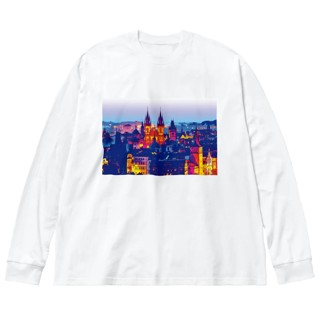 GALLERY misutawoのチェコ プラハの朝 Big Long Sleeve T-Shirt