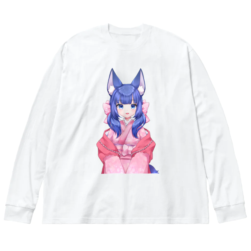 しずくのしずくちゃん お着物ver. ビッグシルエットロングスリーブTシャツ