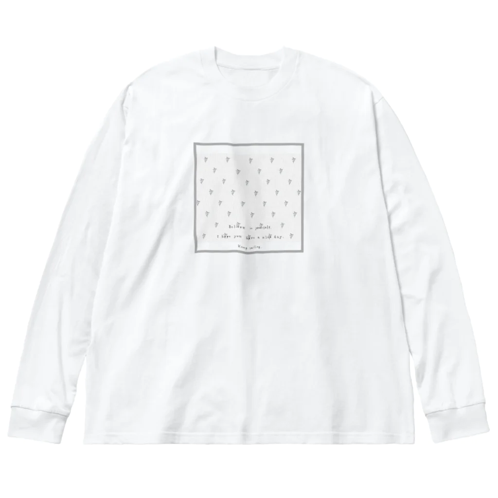 rilybiiのframe Flower pattern ビッグシルエットロングスリーブTシャツ