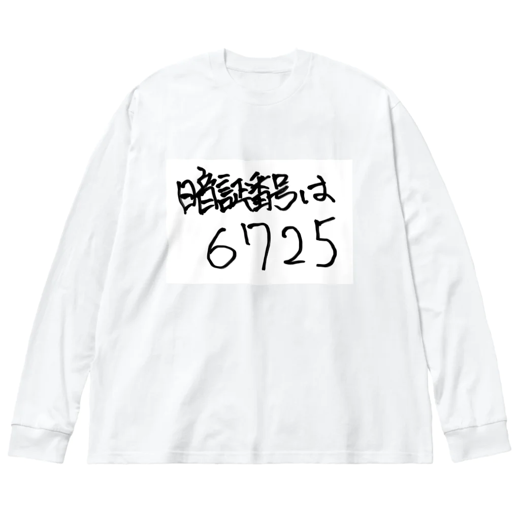 変な語録名鑑の暗証番号 ビッグシルエットロングスリーブTシャツ