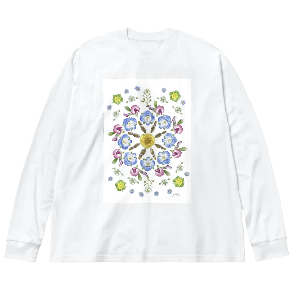 チョビのSpringflower ビッグシルエットロングスリーブTシャツ