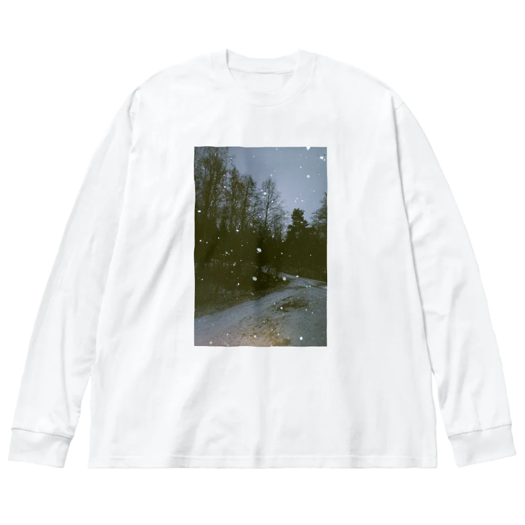 me's filmのフィンランドの雪 Big Long Sleeve T-Shirt