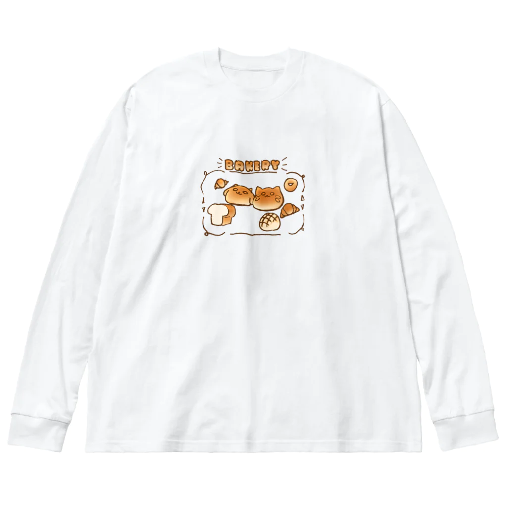 かわいい店@愛鳥江のパン🍞🥐 ビッグシルエットロングスリーブTシャツ