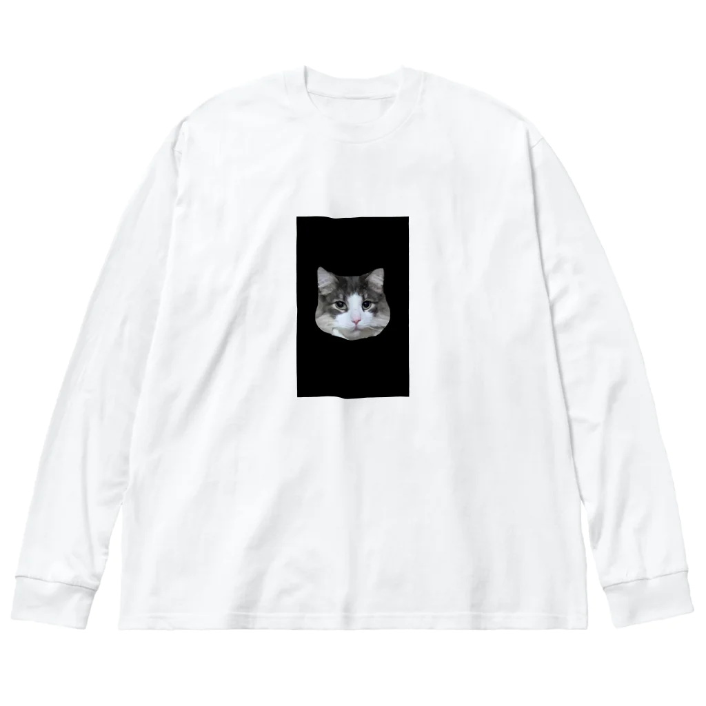 Timmy chan の猫の鳩胸 ビッグシルエットロングスリーブTシャツ