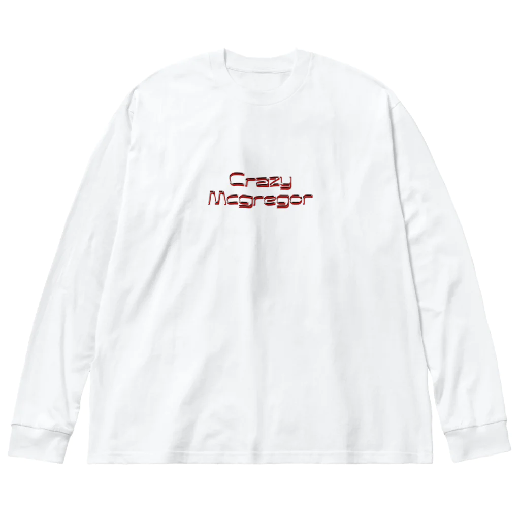 CrazyMcgregorのメタリックCrazyMcgregorロゴ（赤ver） ビッグシルエットロングスリーブTシャツ