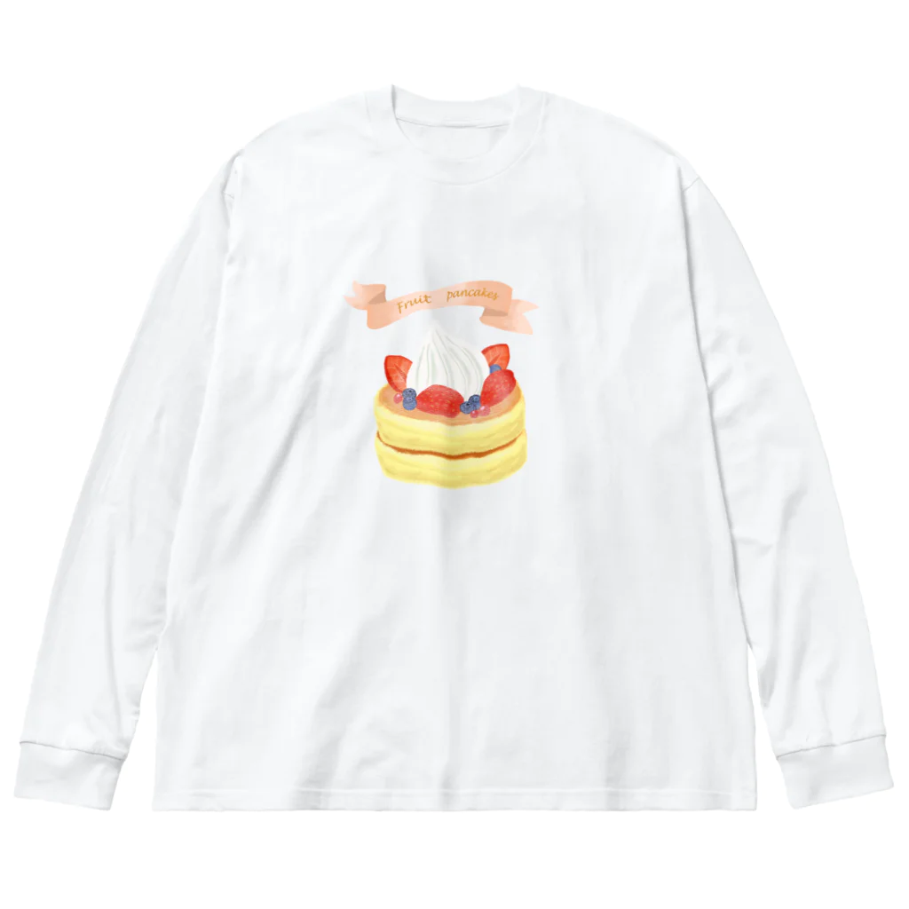 satoharuのフルーツパンケーキ ビッグシルエットロングスリーブTシャツ