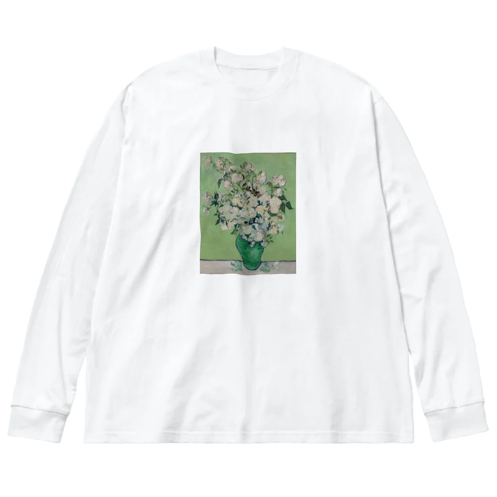Masterpieceのゴッホ　/　バラ　Roses 1890 ビッグシルエットロングスリーブTシャツ