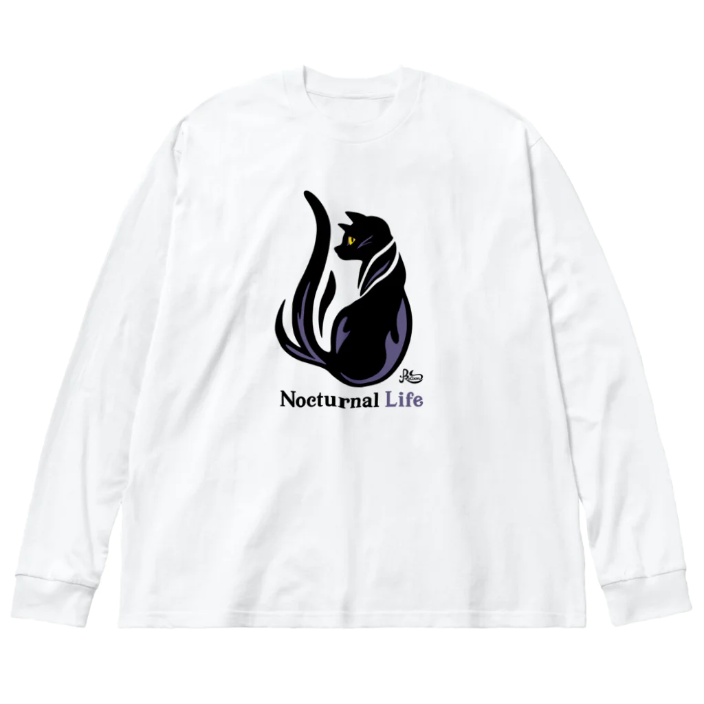 kocoon（コクーン）の夜型生活のネコ Big Long Sleeve T-Shirt