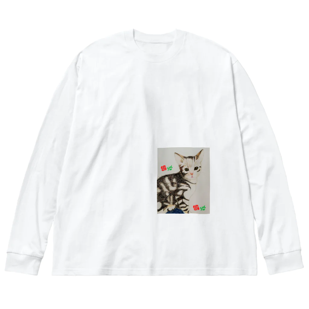 シマリス部　の猫さんフラワー Big Long Sleeve T-Shirt