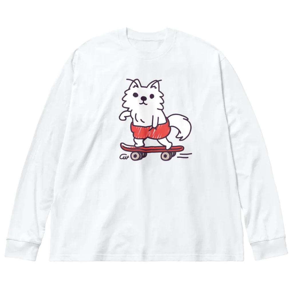 イラスト MONYAAT の赤ぱんポメラのスケボー Big Long Sleeve T-Shirt