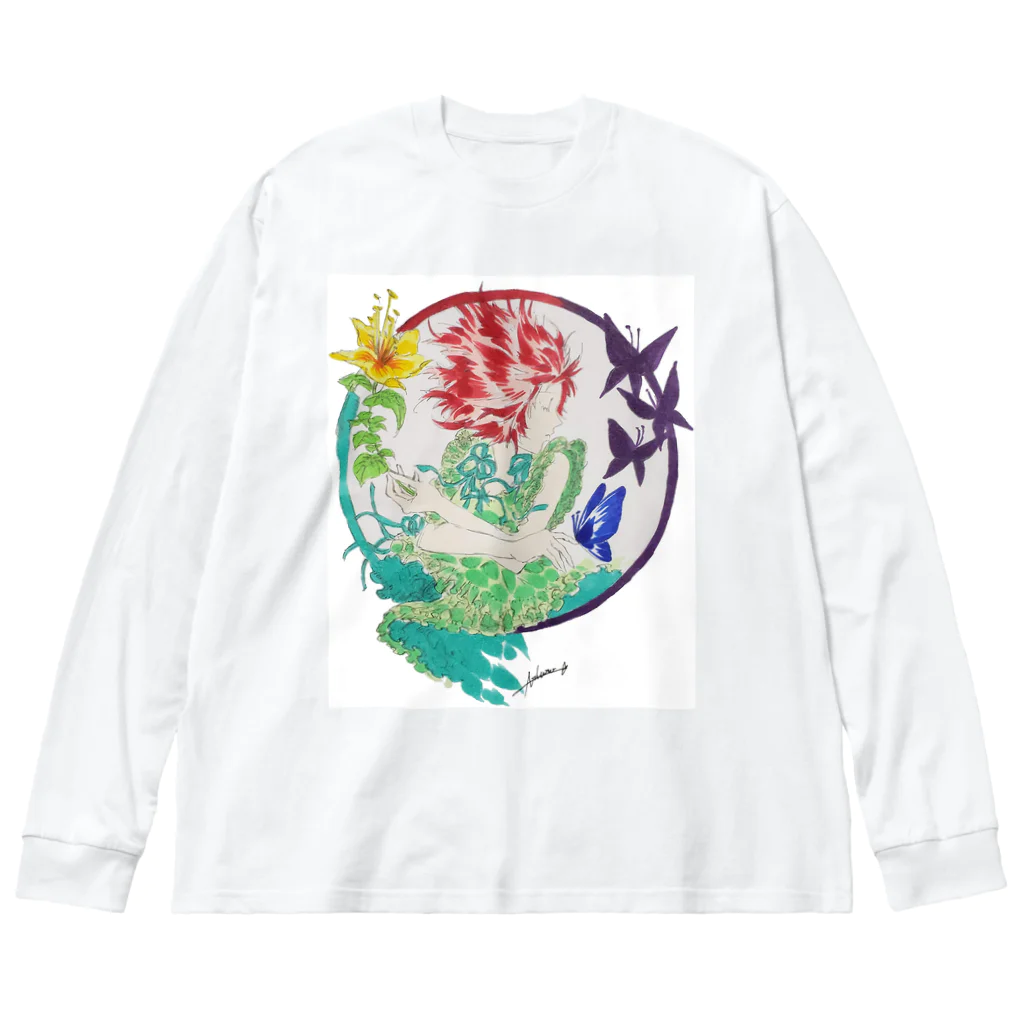 北山アルトゥーロの蝶よ花よ ビッグシルエットロングスリーブTシャツ