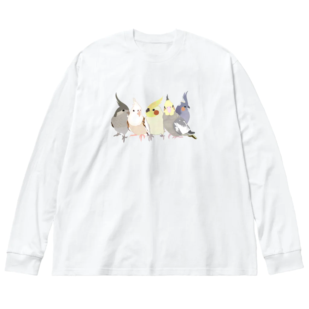 masumi maedaの寄り添う　オカメインコ　 Big Long Sleeve T-Shirt