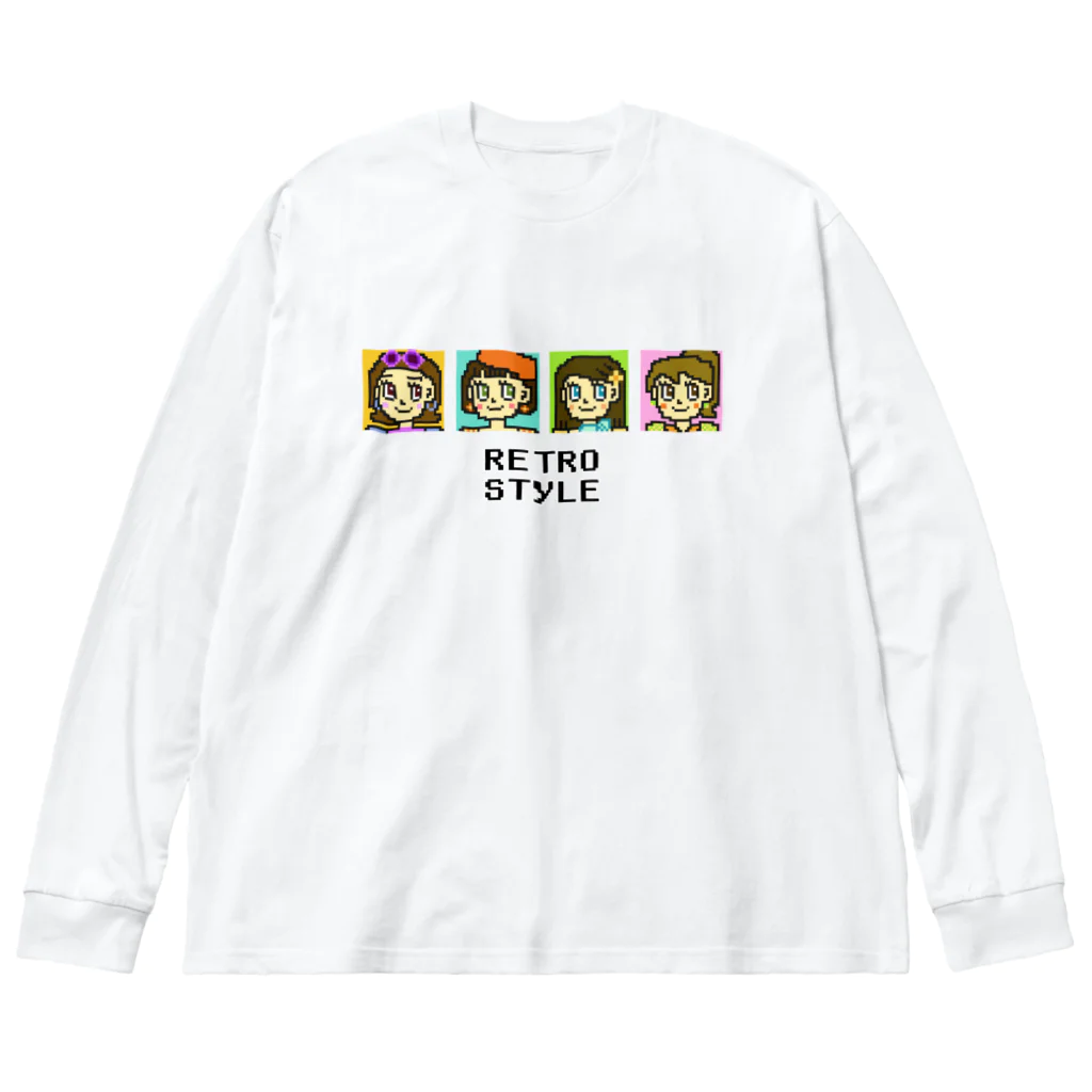 ぺんぎん24のレトロスタイル Big Long Sleeve T-Shirt