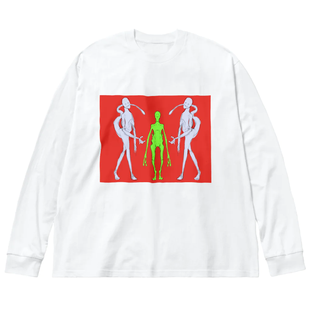 東京福袋の宇宙人君たち Big Long Sleeve T-Shirt