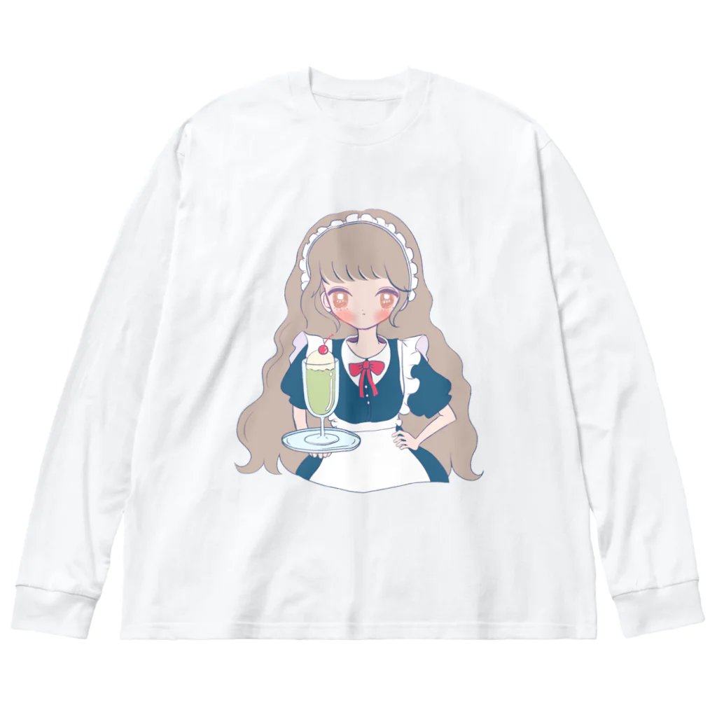 おかもとのメイドさん ビッグシルエットロングスリーブTシャツ