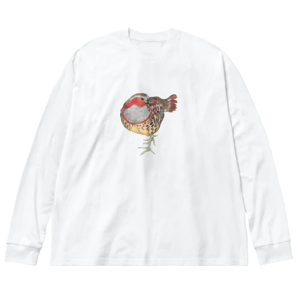 森図鑑の[森図鑑] コジュケイ Big Long Sleeve T-Shirt