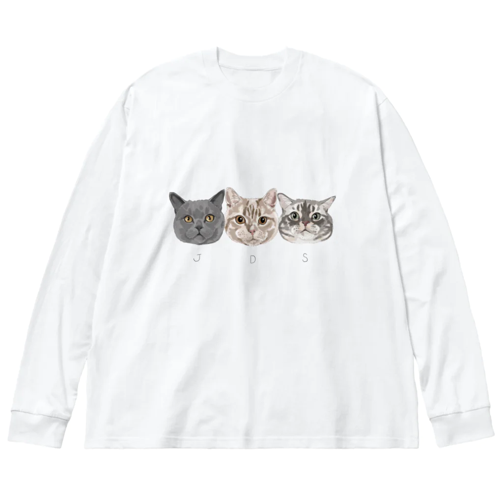 みきぞーん｜保護猫 ミッキー画伯と肉球とおともだちのJ&D&S Big Long Sleeve T-Shirt