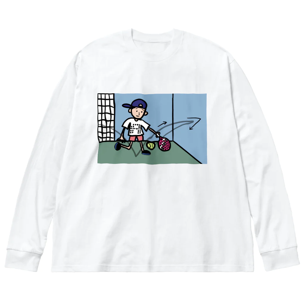 たむ小パデル部のパデル部あき画伯レボテ黒ロゴバージョン Big Long Sleeve T-Shirt