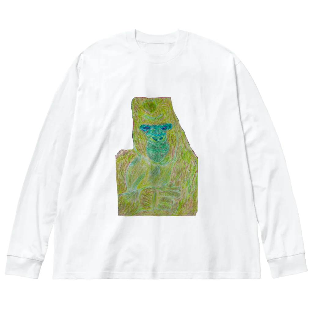 mogmog モグモグのカラフル　ゴリラ Big Long Sleeve T-Shirt